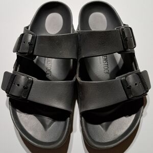 Birkenstock Charcoal Slide Sandals